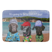 Funny Dogs op Beach Bath Mat (Voorkant)