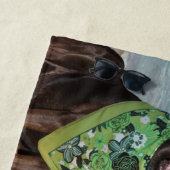 Funny Dogs op de strand-handdoek Strandlaken (In situ)