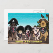 Funny Dogs praat als een piratendag Briefkaart (Voorkant / Achterkant)