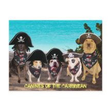 Funny Dogs praat als een piratendag Briefkaart