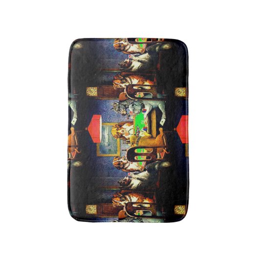 Funny Dogs Spelling Poker Badmat (Voorkant Verticaal)