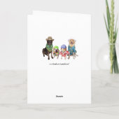 Funny Dogs Tropical Paradise Birthday Kaart (Achterkant)