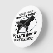 Funny dogue de bordeaux design ronde klok (Hoek)