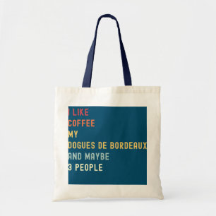 Funny Dogues de Bordeaux Retro Dog en Coffee Tote Bag