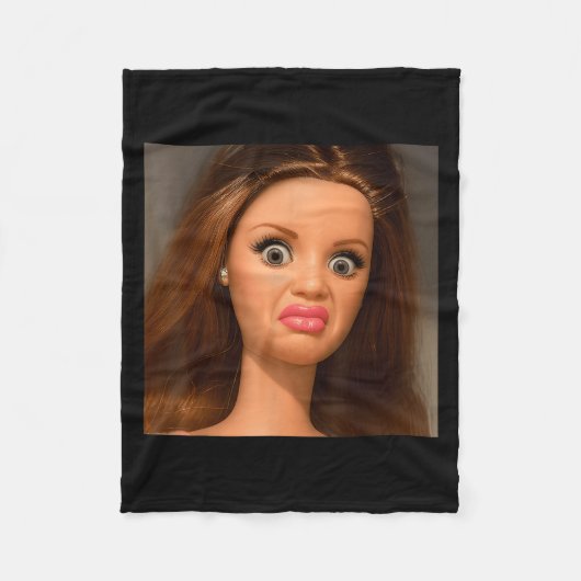 Funny Doll Face Meme Disgusting  Fleece Deken (Voorkant)
