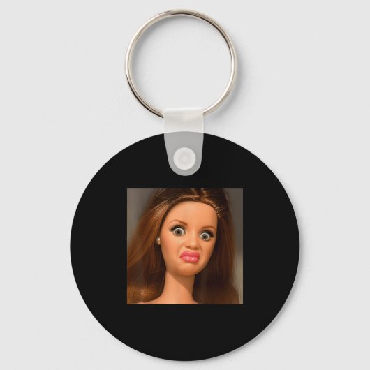 Funny Doll Face Meme Disgusting  Sleutelhanger (Voorkant)