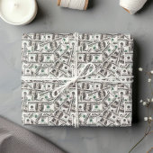 Funny dollar pattern birthday wrapping paper cadeaupapier