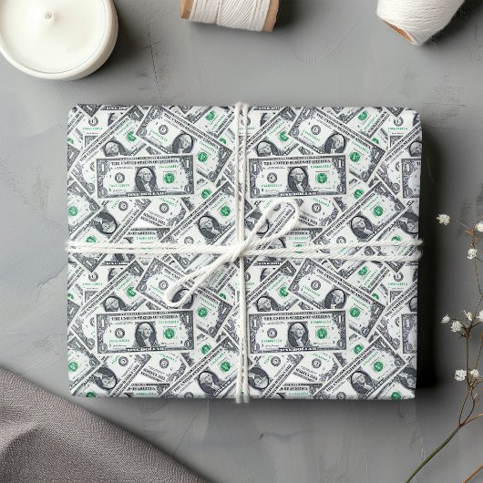 Funny dollar pattern humor wrapping paper  cadeaupapier