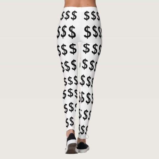 Funny Dollar-symbool Leggings (Achterkant)