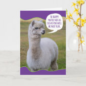 Funny Dolly Llama Birthday Wisdom Kaart (Gele Bloem)
