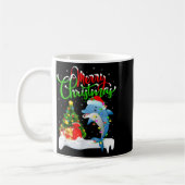 Funny Dolphin Fish Lover Xmas Lighting Dolphin Chr Koffiemok (Links)