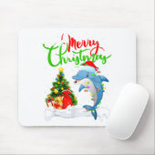 Funny Dolphin Fish Lover Xmas Lighting Dolphin Chr Muismat (Met muis)