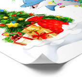 Funny Dolphin Fish Lover Xmas Lighting Dolphin Chr Poster (Hoek)