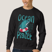 Funny Dolphin Lover Ocean Piglet Trui (Voorkant)