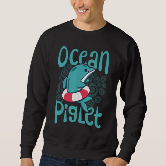 Funny Dolphin Lover Ocean Piglet Trui (Voorkant)