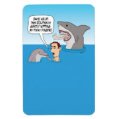 Funny Dolphin Nip en Shark Bite Magneet (Verticaal)