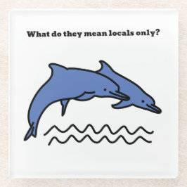 Funny Dolphin Ocean Love Waves Onderzetter