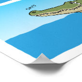 Funny Dolphin, Shark and Sad Alligator Poster (Hoek)