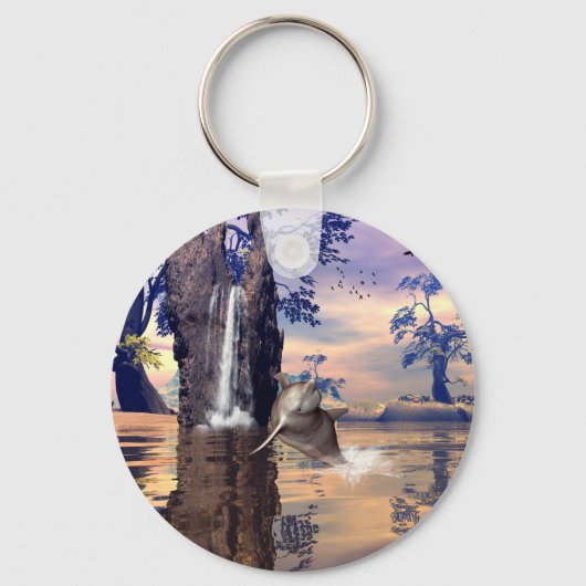 Funny dolphin sleutelhanger (Voorkant)