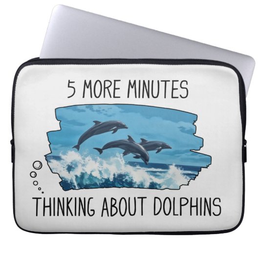 Funny Dolphins Laptop Hoes (Voorkant)