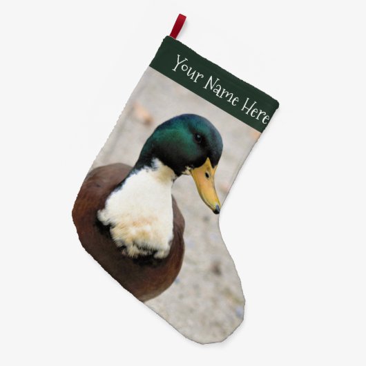 Funny Domestic Mallard Duclair Bibbed Odd Duck Grote Kerstsok (Voorkant (Hangend))
