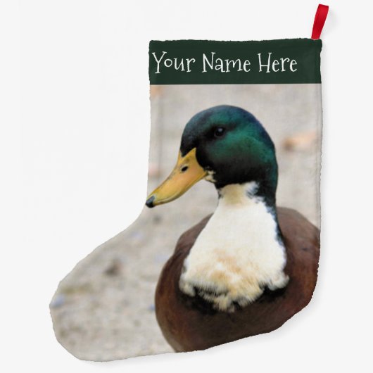 Funny Domestic Mallard Duclair Bibbed Odd Duck Grote Kerstsok (Achterkant)