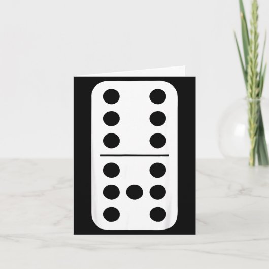 Funny Domino Meme Six Seven Play Strategy Number H Kaart (Voorkant)