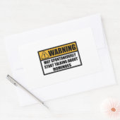 Funny Dominoes Player Spontaneously Warning Gift Rechthoekige Sticker (Envelop)