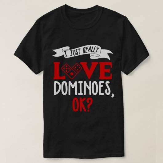 Funny Dominoes Shirt Ik hou van Dominoes Joke Domi (Design voorkant)