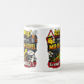 Funny “Don’t Care Level” Warning Graphic Koffiemok (Center)