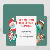 Funny Don We Now Our Plague Apparel Christmas Feestdagenkaart (Voorkant / Achterkant)