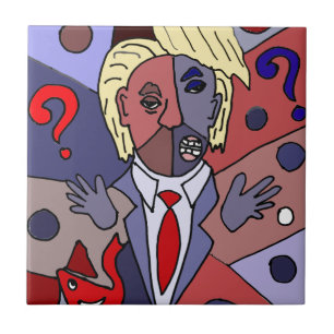 Funny Donald Trump Art Abstract Tegeltje