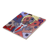 Funny Donald Trump Art Abstract Tegeltje (Zijkant)