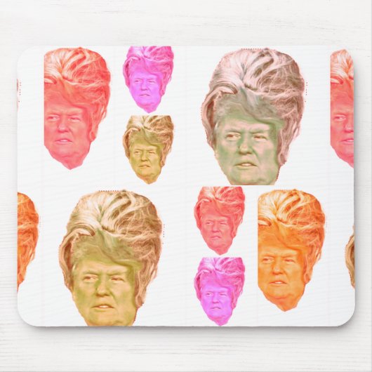 Funny Donald Trump Beehive Wig Mousepad Muismat (Voorkant)