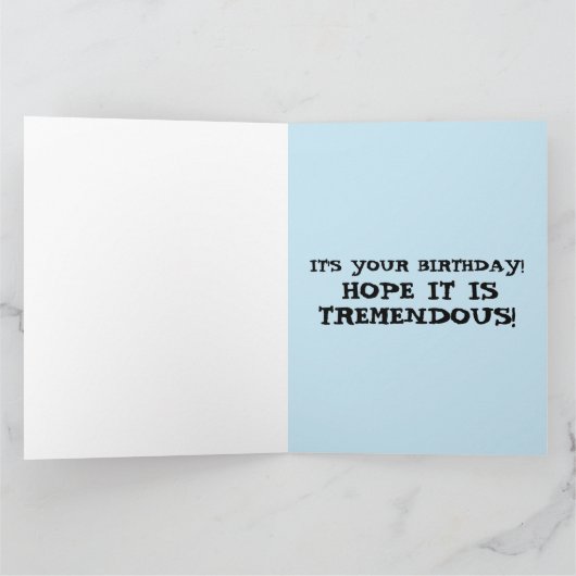 Funny Donald Trump Birthday greeting card  Bedankkaart (Binnen)