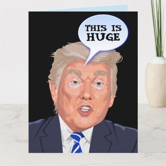 Funny Donald Trump Birthday greeting card  Bedankkaart (Voorkant)
