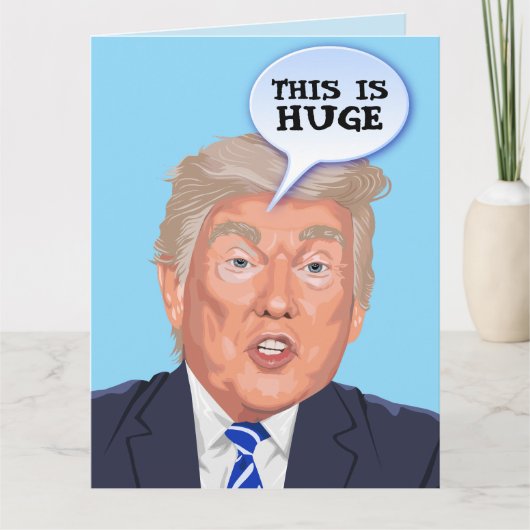 Funny Donald Trump Birthday greeting card  Bedankkaart (Voorkant)