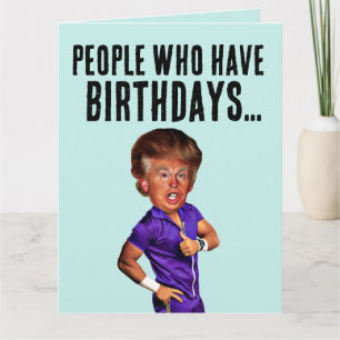 FUNNY DONALD TRUMP BIRTHDAY KAART VOOR VRIEND FAMI