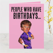 FUNNY DONALD TRUMP BIRTHDAY KAART VOOR VRIEND FAMI (Gele Bloem)