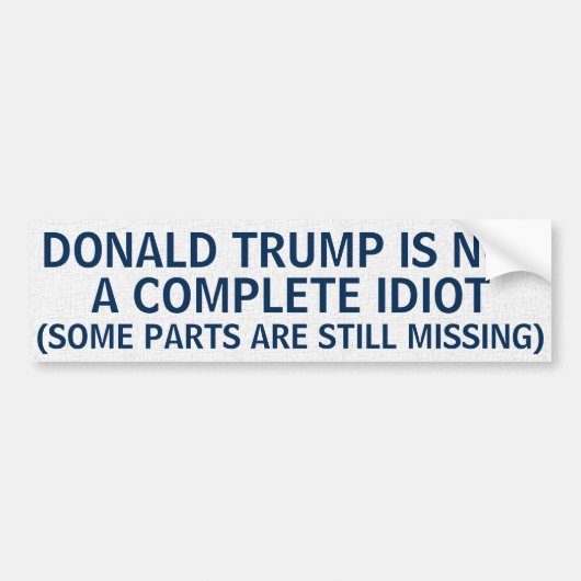 Funny Donald Trump Bumpersticker (Voorkant)