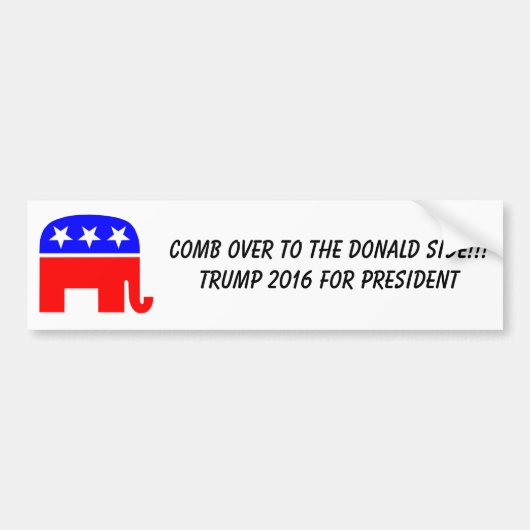 Funny Donald Trump Bumpersticker!!! Bumpersticker (Voorkant)