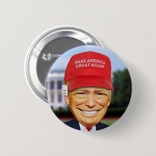 FUNNY DONALD TRUMP BUTTON (Voorkant /achterkant)