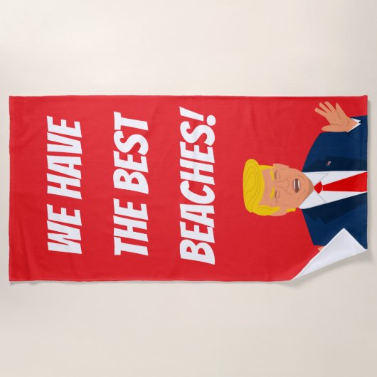 Funny Donald Trump cartoon beach towel gift Strandlaken (Voorkant)
