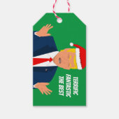Funny Donald Trump cartoon van en naar cadeaulabel (Voorkant)