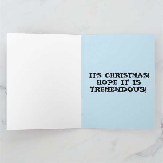Funny Donald Trump Christmas greeting card  Bedankkaart (Binnen)