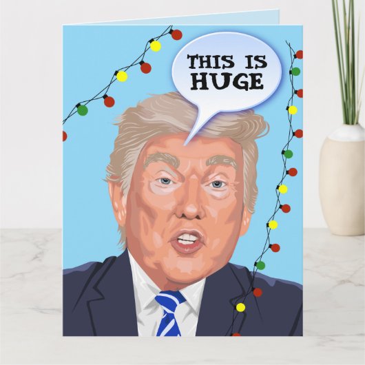 Funny Donald Trump Christmas greeting card  Bedankkaart (Voorkant)