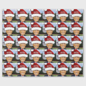 FUNNY DONALD TRUMP CHRISTMAS WRAPPING PAPER CADEAUPAPIER (Vlak)