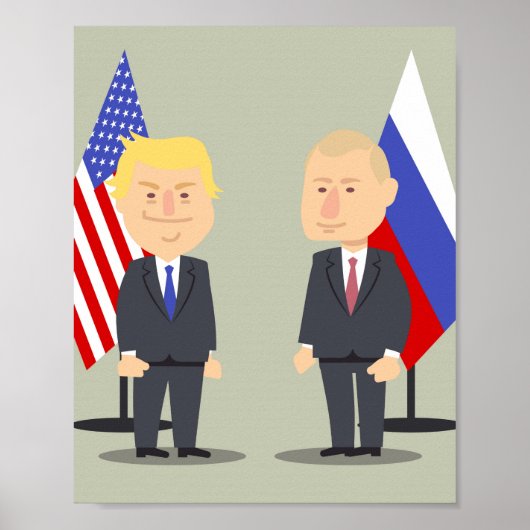 Funny Donald Trump en Vladimir Poetin Poster (Voorkant)