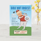 Funny Donald Trump Golf Nut Birthday Kaart (Gele Bloem)