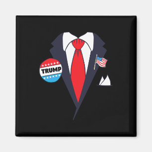 Funny Donald Trump Halloween Kostuum - Cartoon T-s Magneet